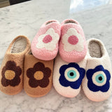 Nordic Peace Bloom Flower Slides Slippers, view 6