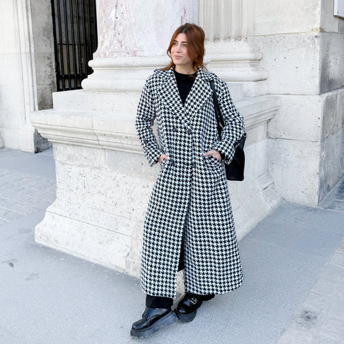 Nordic Peace Stella Houndstooth Trench Coat