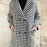 Nordic Peace Stella Houndstooth Trench Coat, view 6