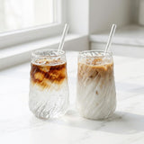Nordic Peace Swirl Glass With Straw (2PCS Set), view 4