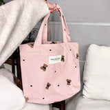Nordic Peace Teddy Bear Corduroy Makeup Bags, view 2