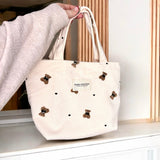 Nordic Peace Teddy Bear Corduroy Makeup Bags, view 6