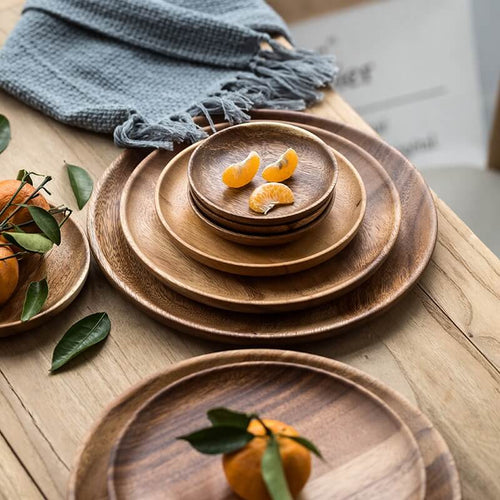 Nordic Peace Acacia Wooden Plates 4pcs Set
