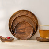 Nordic Peace Acacia Wooden Plates 4pcs Set, view 3