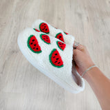 Nordic Peace Watermelon Plush Slippers, view 3