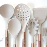Nordic Peace Woodgrain Silicone Kitchen Utensil Set, view 3