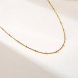 Nordic Peace Yrsa Minimalist Gold Necklace, view 4
