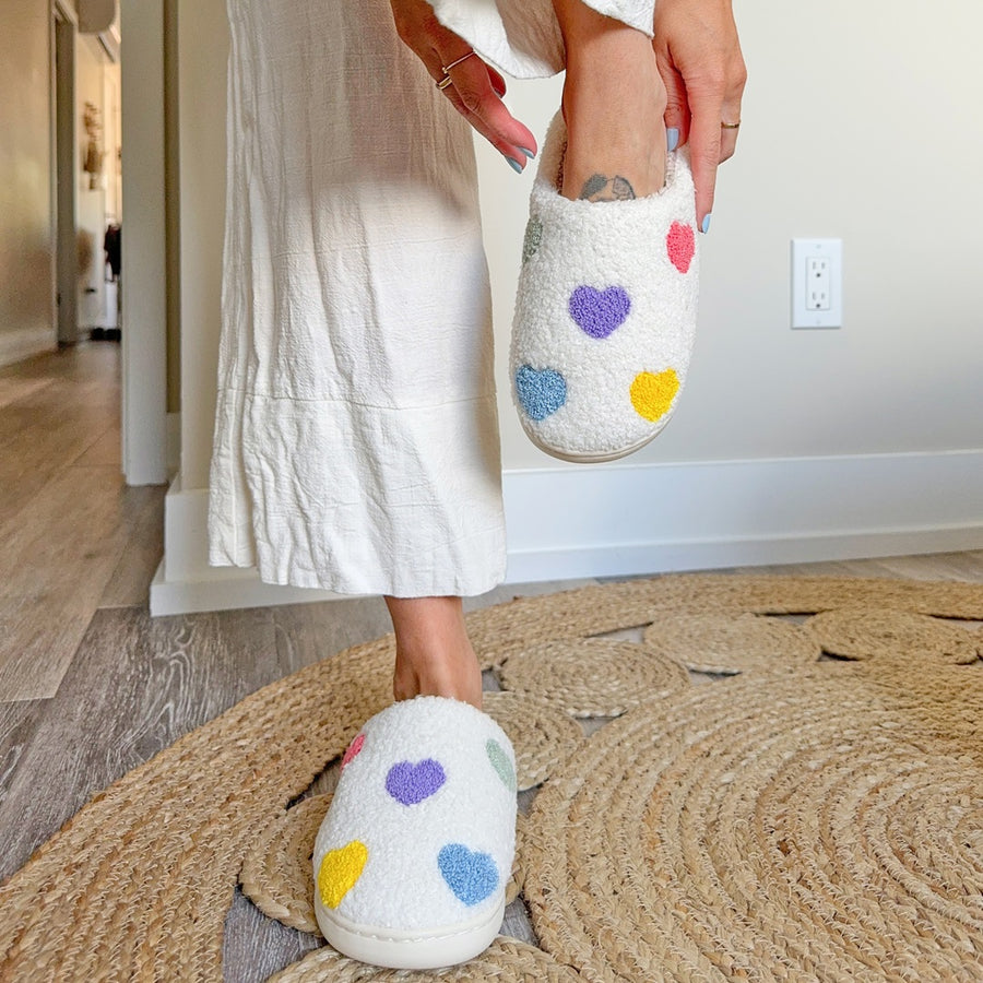 Nordic Peace Zia Colorful Heart Slippers