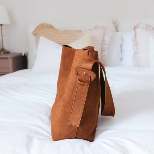 Nordic Peace Zoe Suede Shoulder Tote Bag