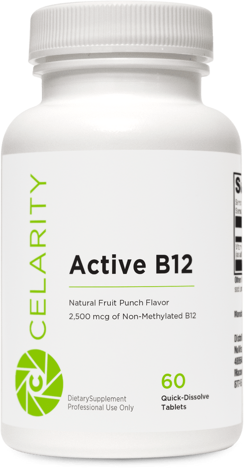 NuVision Health Center Active B12 by Celarity | 2,500 mg of Vitamin B12 for Fast Energy