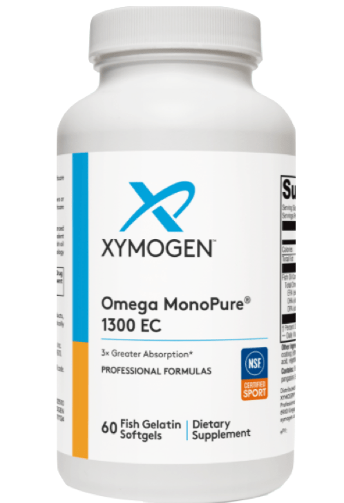 NuVision Health Center Omega MonoPure 1300 EC by Xymogen | Enhanced Monoglyceride Fish Oil