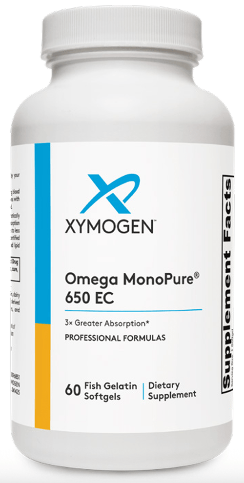 NuVision Health Center Omega MonoPure 650 EC by Xymogen | Enhanced Monoglyceride Fish Oil