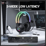 Onikuma Gaming ONIKUMA GT889 3-Mode Wireless Gaming Headset with RGB Lighting, 1000mAh Battery, and 60H Playback Duration, view 2
