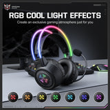 Onikuma Gaming ONIKUMA GT889 3-Mode Wireless Gaming Headset with RGB Lighting, 1000mAh Battery, and 60H Playback Duration, view 3