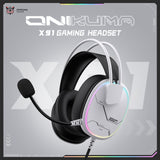 Onikuma Gaming ONIKUMA X91 Gaming Headset – RGB Lighting, HD Mic & Multi-Device Comfort, view 2