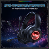 Onikuma Gaming ONIKUMA GT818 RGB Gaming Headset with 20H Playtime - Bluetooth 5.4, 360° Mic & Tri-Mode Connectivity, view 3