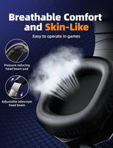 Onikuma Gaming ONIKUMA GT806 Wireless Gaming Headset Headworn Bluetooth 2.4g Wireless Wired Three Mode Lightweight E-Sports Gamer Headphone, view 6