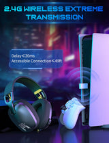 Onikuma Gaming ONIKUMA B2 Headset Headworn Bluetooth 2.4g Wireless Wired Three Mode Lightweight E-Sports Gamer Headphone, view 2