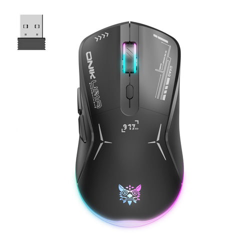 Onikuma Gaming Onikuma CW917 Wireless Gaming Mouse, 4800 DPI Wired/Wireless Gamer Mouse, Dual-Mode Computer Mouse Rechargeable 6 Buttons Reliable Power Capacity and RGB Backlight for PC/Mac/Laptop