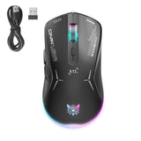 Onikuma Gaming Onikuma CW917 Wireless Gaming Mouse, 4800 DPI Wired/Wireless Gamer Mouse, Dual-Mode Computer Mouse Rechargeable 6 Buttons Reliable Power Capacity and RGB Backlight for PC/Mac/Laptop, view 2
