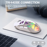 Onikuma Gaming ONIKUMA CW930 Tri-Mode Wireless Gaming Mouse with RGB Lighting & 500mAH Battery, view 2