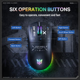 Onikuma Gaming ONIKUMA CW935 Triple-Mode Ergonomic Wireless Gaming Mouse with 6 DPI Settings & Hidden Receiver, view 5