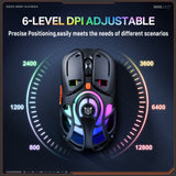 Onikuma Gaming ONIKUMA DM02 Tri-Mode RGB Gaming Mouse - Lightweight Honeycomb Shell, 1000Hz Polling Rate & 6-Level DPI, view 5