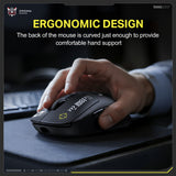Onikuma Gaming ONIKUMA DM05 Three-Mode Gaming Mouse with Ergonomic Design, 12800 DPI Custom Optical Chip, 6 Programmable Buttons, and Hidden USB Receiver Storage, view 2
