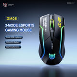 Onikuma Gaming ONIKUMA DM06 Tri-Mode E-Sports Gaming Mouse with Sports Car Styling, 12800 DPI Optical Sensor, RGB Lighting, and Self-Developed Web Driver, view 3