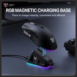Onikuma Gaming ONIKUMA DM07 3-Mode Esports Gaming Mouse with PAW3311 Sensor, 24000 DPI, 1000Hz Polling Rate, and RGB Magnetic Charging Base, view 3