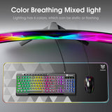 Onikuma Gaming ONIKUMA G32 Matte Black Wired Gaming Keyboard with RGB Backlit Matte Key Caps, view 3