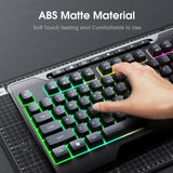Onikuma Gaming ONIKUMA G32 Matte Black Wired Gaming Keyboard with RGB Backlit Matte Key Caps, view 4