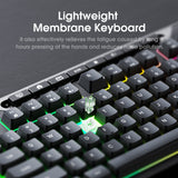 Onikuma Gaming ONIKUMA G32 Matte Black Wired Gaming Keyboard with RGB Backlit Matte Key Caps, view 5