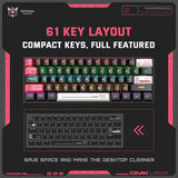 Onikuma Gaming Onikuma G55 gaming mechanical keyboard - 61 key compact RGB keyboard, view 4