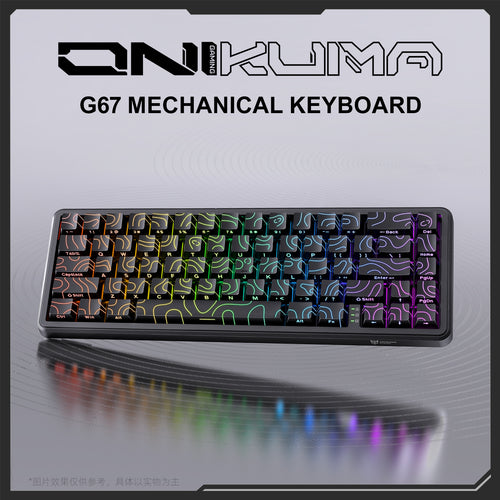 Onikuma Gaming ONIKUMA G67 Rapid Trigger Keyboard 60% Percent, Hall Effect Topographic Gaming Keyboard, Wired RGB Custom Mechanical Key Board with Magnetic Switch
