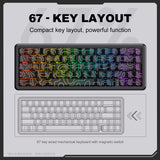 Onikuma Gaming ONIKUMA G67 Rapid Trigger Keyboard 60% Percent, Hall Effect Topographic Gaming Keyboard, Wired RGB Custom Mechanical Key Board with Magnetic Switch, view 5