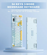 Onikuma Gaming ONIKUMA G80 94 Keys Wireless Keyboard with LCD Screen & Multifunction Knob:3-Mode Connectivity (BT/2.4G/USB-C), view 2