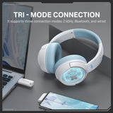 Onikuma Gaming ONIKUMA GT802 Tri-Mode Gaming Headset – 2.4GHz/Bluetooth/Wired, RGB Lights, 1000mAh Battery, view 2