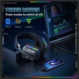 Onikuma Gaming ONIKUMA GT808 Gaming Headset Headworn Bluetooth 2.4g Wired Wireless Lightweight E-Sports Gamer Headphone, view 5