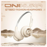 Onikuma Gaming ONIKUMA GT820 Fashion Headphones Headset Headworn Bluetooth Wirelss Lightweight Headphone, view 3