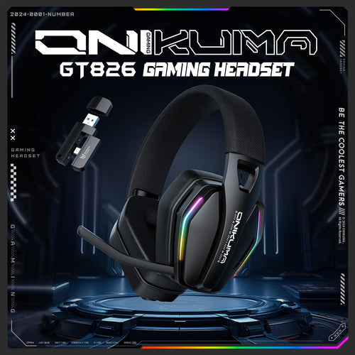 Onikuma Gaming ONIKUMA GT826 Gaming Headset Headworn Bluetooth 2.4GHz Wired Wirelss three modes Lightweight Headphone