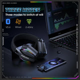 Onikuma Gaming ONIKUMA GT826 Gaming Headset Headworn Bluetooth 2.4GHz Wired Wirelss three modes Lightweight Headphone, view 5