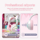 Onikuma Gaming ONIKUMA GT838 Gaming Headset Muli-device Compatible 2.4G/Wireless/USB/Type-C HD Built-in Microphone Cat Ear with RGB, view 3