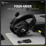 Onikuma Gaming ONIKUMA GT888 4-Mode Wireless Gaming Headset with 1000mAh Battery, 360° Rotatable Mic, and Independent Controls, view 2