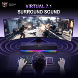 Onikuma Gaming ONIKUMA L13 All-Scenario Desktop Gaming Speaker: Virtual 7.1 Surround Sound, Four-Core Drivers, Wireless 5.4 + USB Dual-Mode Connection, view 3