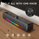 Onikuma Gaming ONIKUMA L16 Bluetooth-compatible Speaker with RGB Light, Powerful Computer Speaker Portable Soundbar for TV Home Theater PC Gaming, view 5