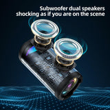 Onikuma Gaming ONIKUMA L20 RGB Outdoor Bluetooth Portable Speaqker, IPX7 Waterproof Dual Speakers for TV Home Theater PC Gaming, view 6