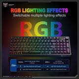 Onikuma Gaming ONIKUMA MT902 95-Key Wireless Gaming Keyboard with RGB Lighting, Multimedia Knob, and Tri-Mode Connection (2.4GHz/Wireless/USB-C), view 5