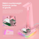 Onikuma Gaming ONIKUMA ST2 RGB Gaming Headphone Stand with 3 USB and 3.5mm AUX Ports, view 4