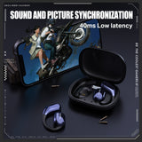 Onikuma Gaming ONIKUMA T209 OWS Bluetooth Earphone with Charging Case, Cyberpunk Design, view 6